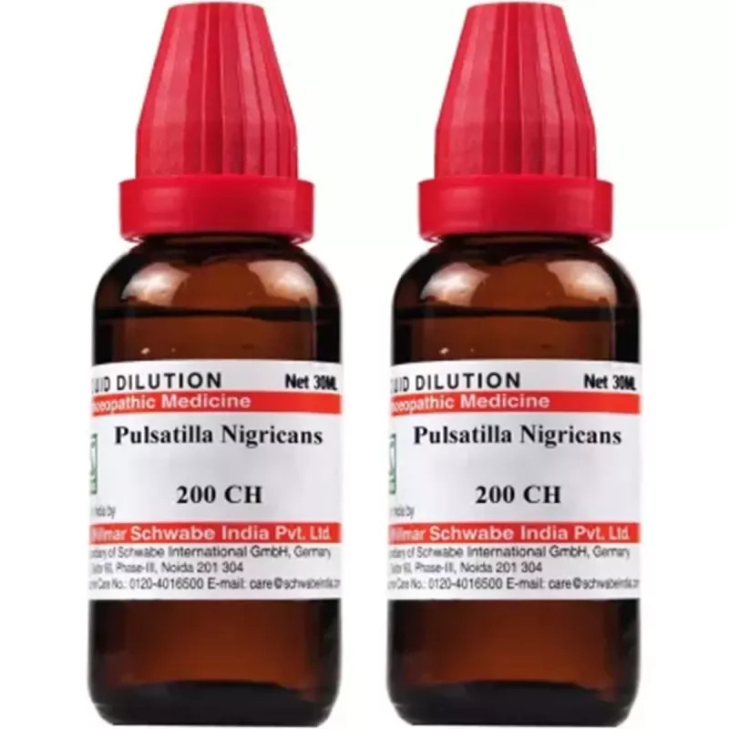 Willmar Schwabe India Pulsatilla Nigricans 200 CH (30ml, Pack of 2)