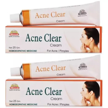 Wheezal Acne Clear Cream (25g, Pack of 2)
