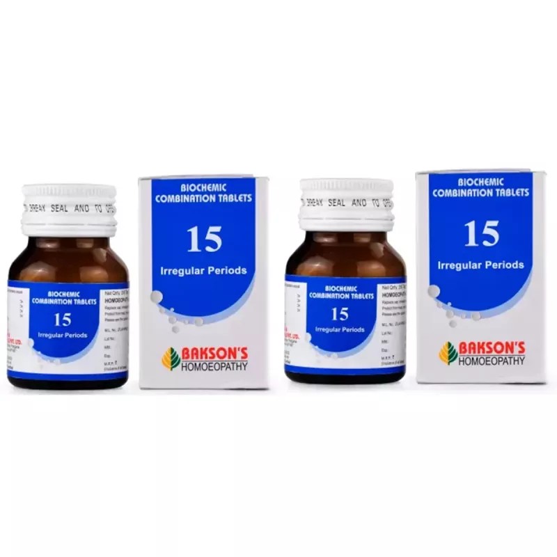 Bakson Biochemic Combination 15 (25g, Pack of 2)