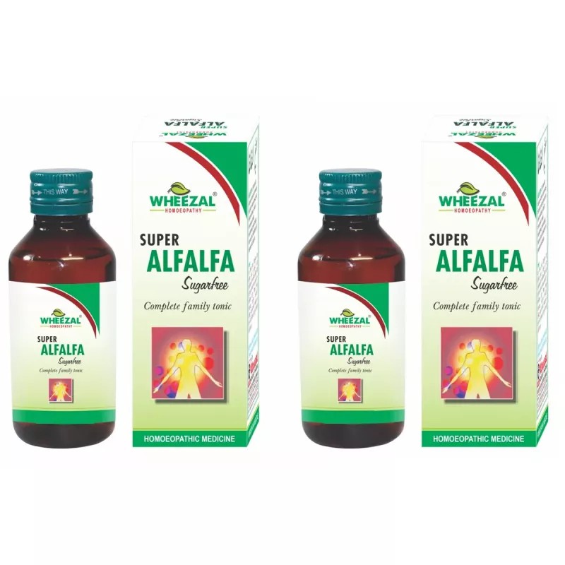 Wheezal Super Alfalfa (Sugar Free) (200ml, Pack of 2)