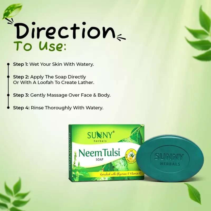 Bakson Sunny Neem Tulsi Soap (75g)
