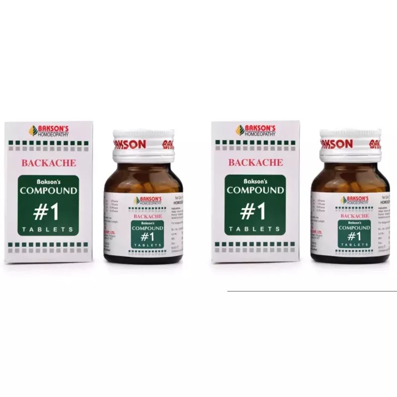 Bakson Compound No 1 (Backache) (100tab, Pack of 2)
