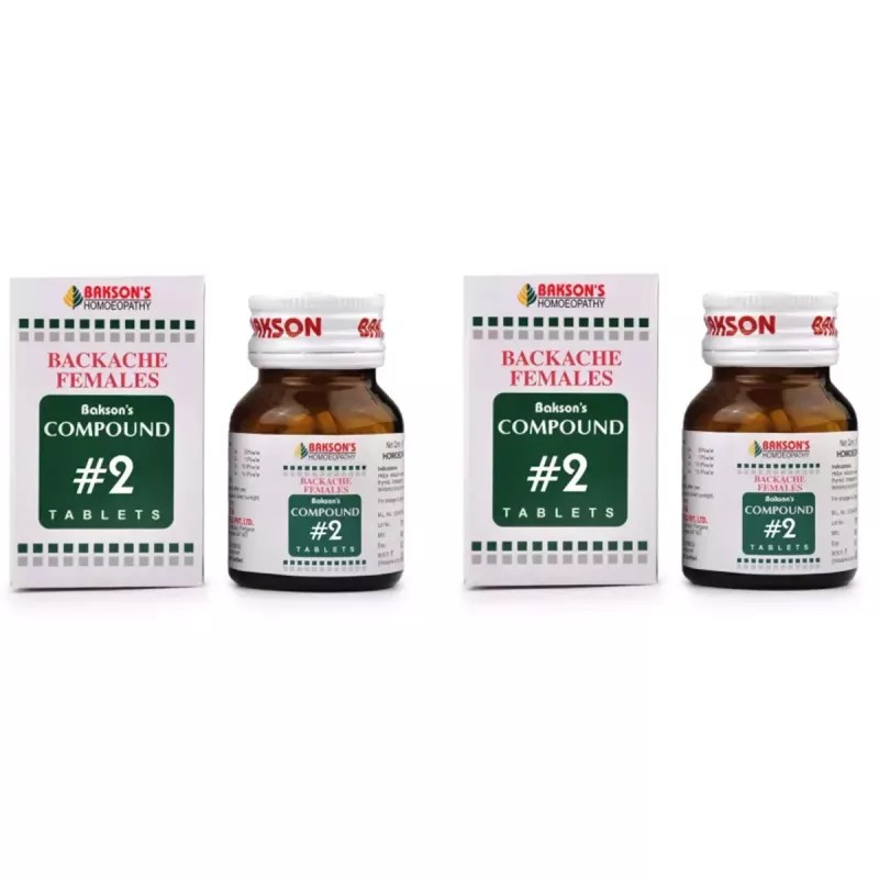 Bakson Compound No 2 (Backache Females) (100tab, Pack of 2)