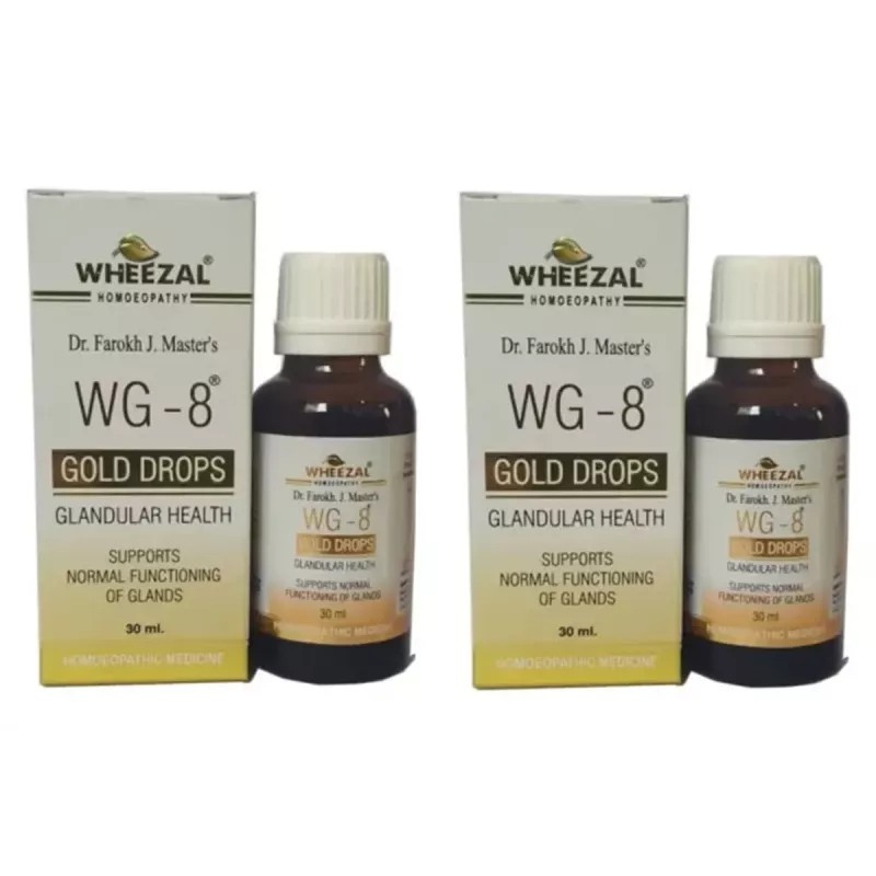 Wheezal WG 8 Gold Drops Glandular Health (30ml, Pack of 2)
