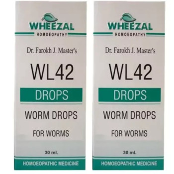 Wheezal WL-42 Worms Drops (30ml, Pack of 2)