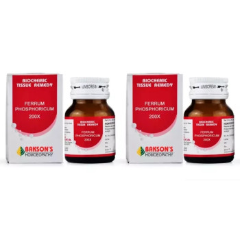 Bakson Ferrum Phosphoricum 200X (25g, Pack of 2)