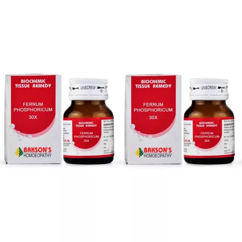 Bakson Ferrum Phosphoricum 30X (25g, Pack of 2)