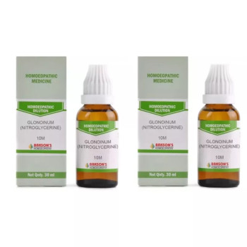 Bakson Glonoinum (Nitroglycerine) 10M CH (30ml, Pack of 2)