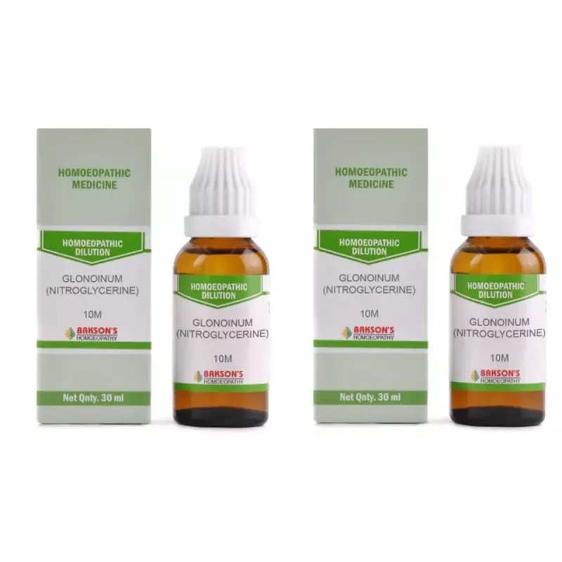 Bakson Glonoinum (Nitroglycerine) 10M CH (30ml, Pack of 2)