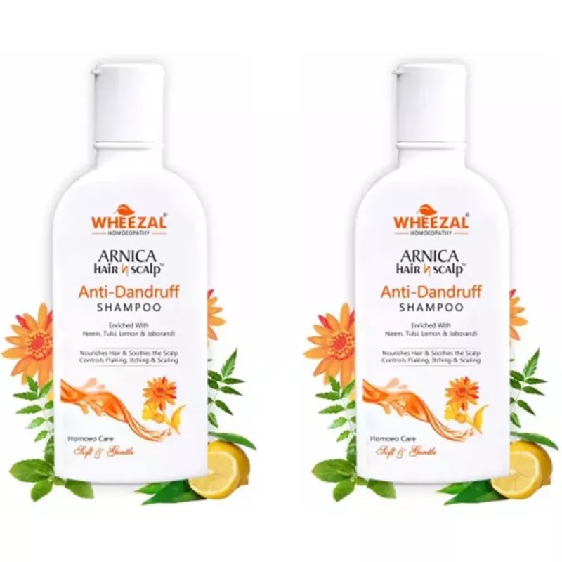 Wheezal Arnica Hair N Scalp Anti-Dandruff Shampoo (100ml, Pack of 2)