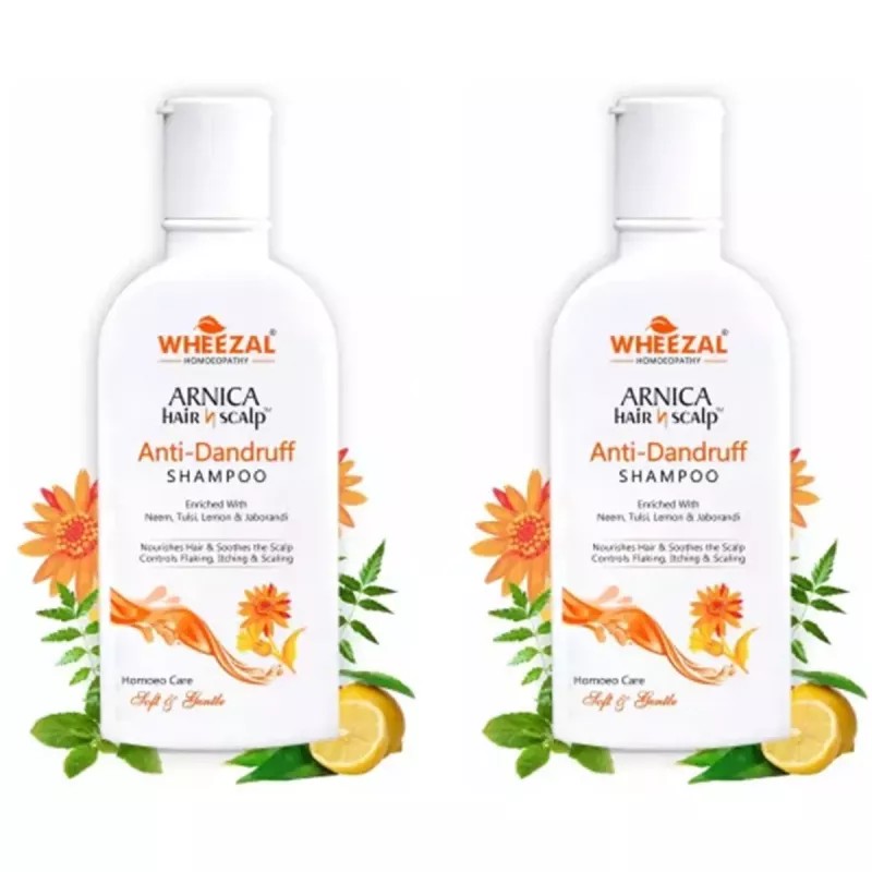 Wheezal Arnica Hair N Scalp Anti-Dandruff Shampoo (200ml, Pack of 2)