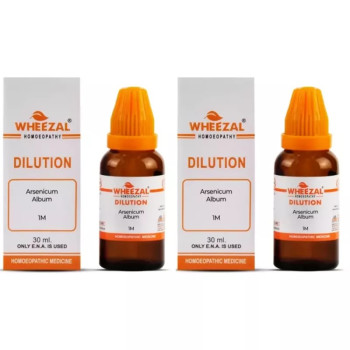 Wheezal Arsenicum Album 1M (1000 CH) (30ml, Pack of 2)