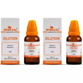 Wheezal Zincum Aceticum 200 CH (30ml, Pack of 2)