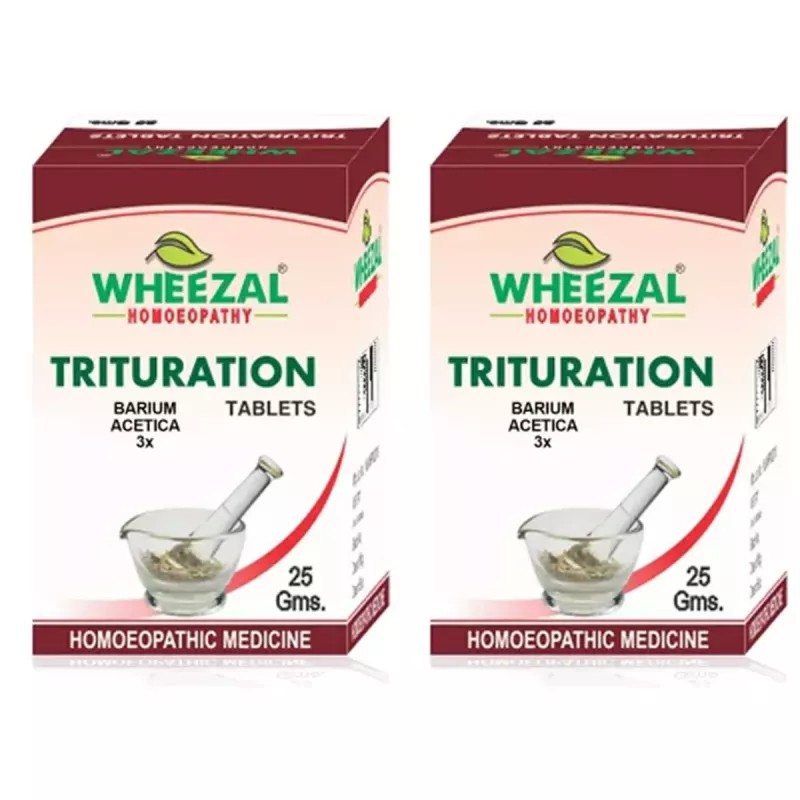 Wheezal Barium Acetica 3X (25g, Pack of 2)