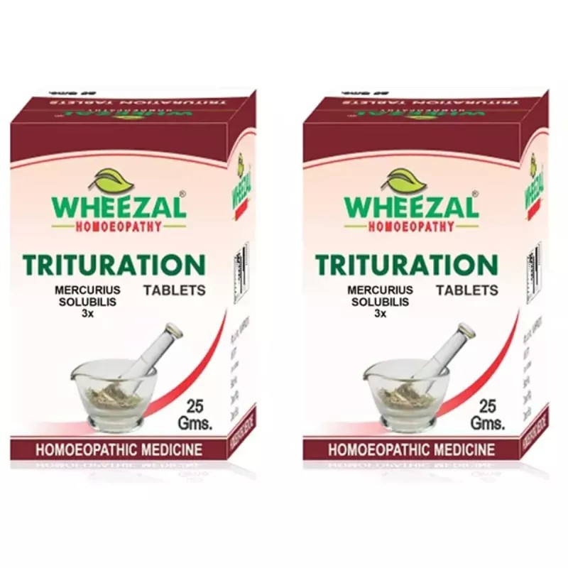 Wheezal Mercurius Solubilis 3X (25g, Pack of 2)