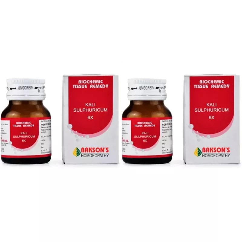 Bakson Kali Sulphuricum 6X (25g, Pack of 2)