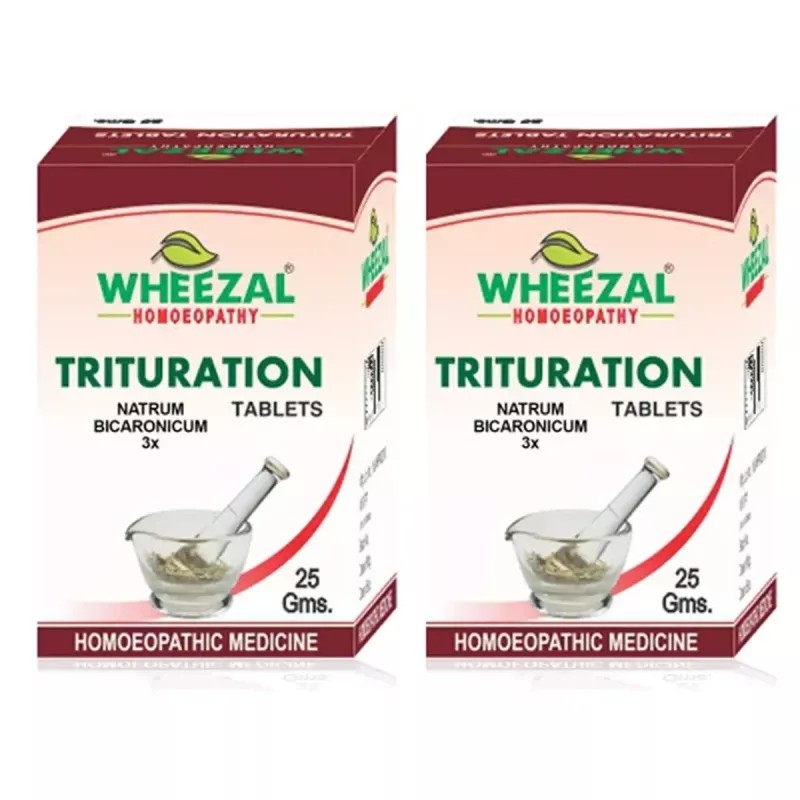 Wheezal Natrum Bicaronicum 3X (25g, Pack of 2)
