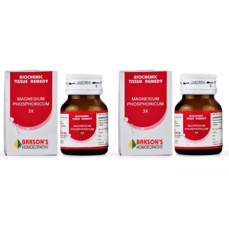 Bakson Magnesium Phosphoricum 3X (25g, Pack of 2)