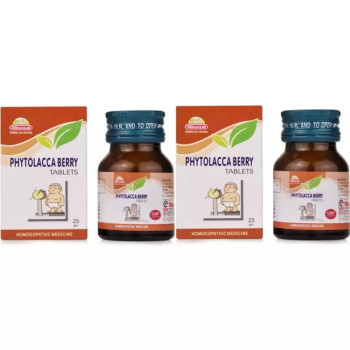 Wheezal Phytolacca Berry Tablets (25g, Pack of 2)