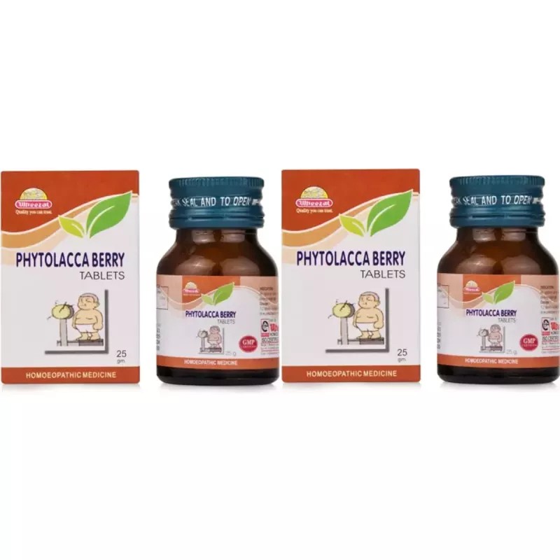 Wheezal Phytolacca Berry Tablets (25g, Pack of 2)