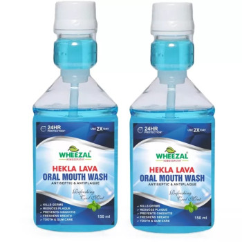 Wheezal Hekla Lava Mouth Wash (150ml, Pack of 2)