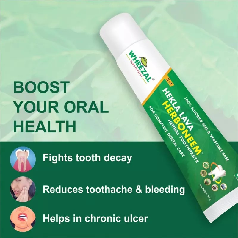 Wheezal Herboneem Herbal Toothpaste (100g, Pack of 2)