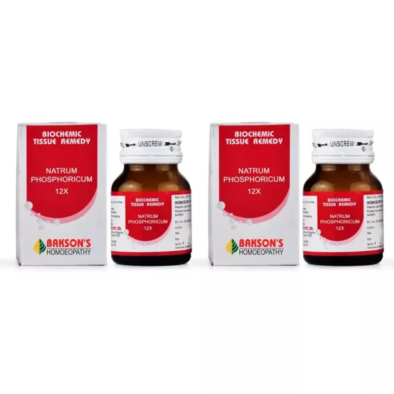 Bakson Natrum Phosphoricum 12X (25g, Pack of 2)