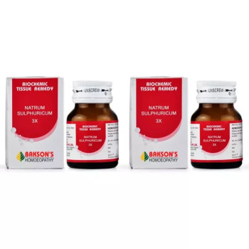 Bakson Natrum Sulphuricum 3X (25g, Pack of 2)