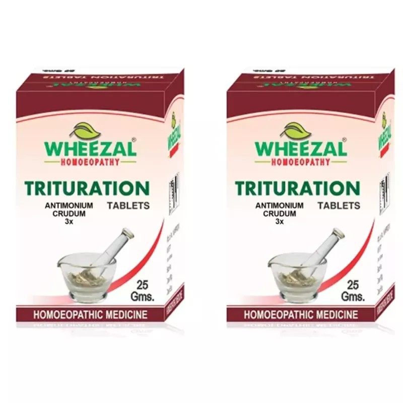 Wheezal Antimonium Crudum 3X (25g, Pack of 2)