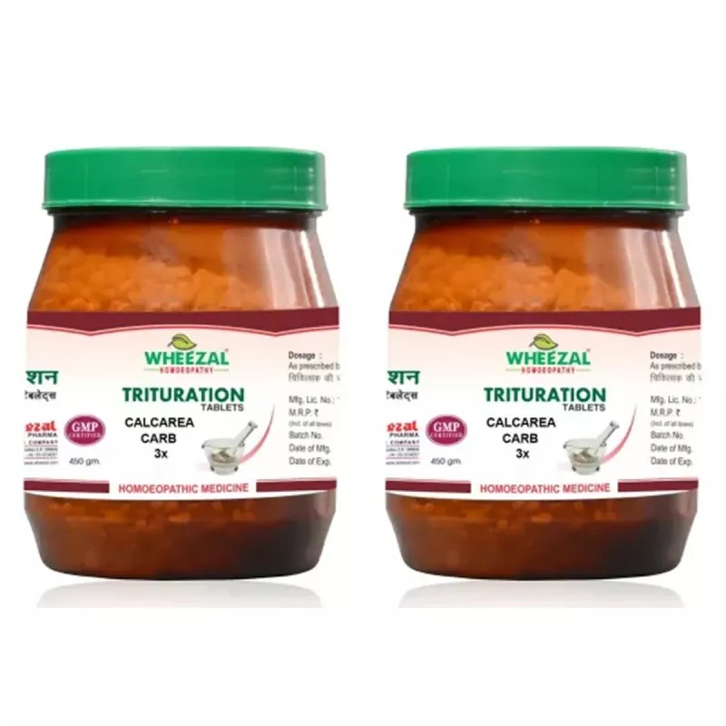 Wheezal Calcarea Carb 3X (450g, Pack of 2)