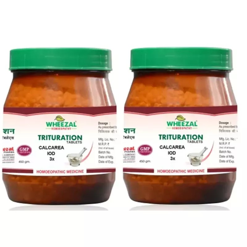 Wheezal Calcarea Iod 3X (450g, Pack of 2)