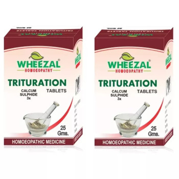 Wheezal Calcium Sulphide 3X (25g, Pack of 2)