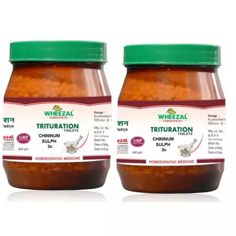 Wheezal Chininum Sulph 3X (450g, Pack of 2)