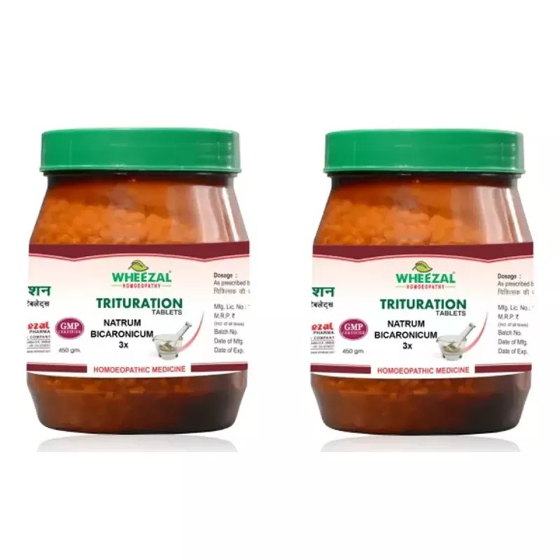 Wheezal Natrum Bicaronicum 3X (450g, Pack of 2)