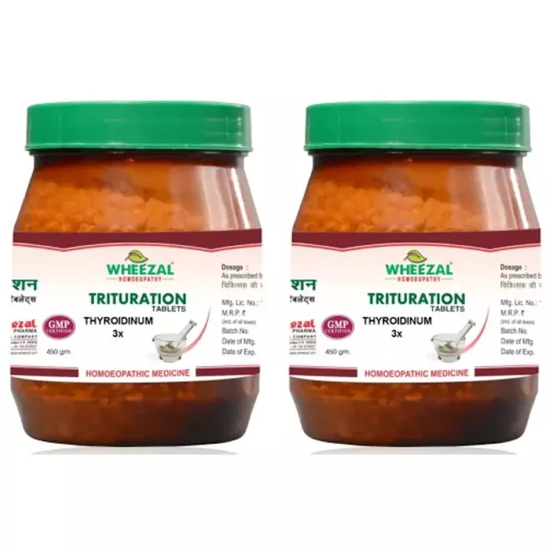 Wheezal Thyroidinum 3X (450g, Pack of 2)