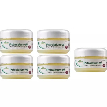 Wheezal Petrolatum-W Pure Petroleum Jelly (100g, Pack of 5)