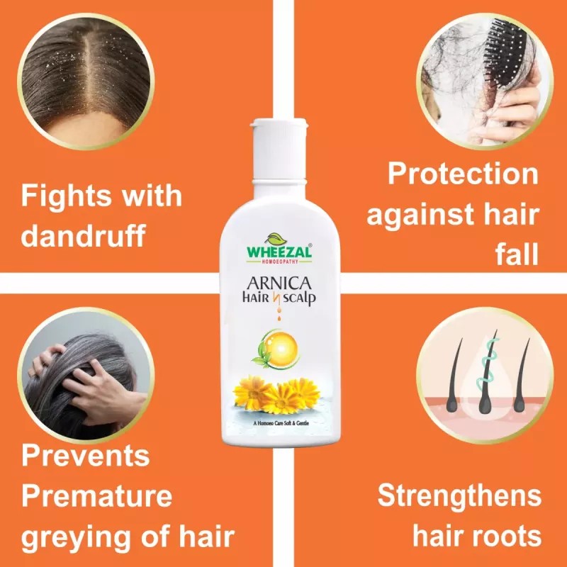 Wheezal Arnica Hair and Scalp Shampoo (100ml, Pack of 5)
