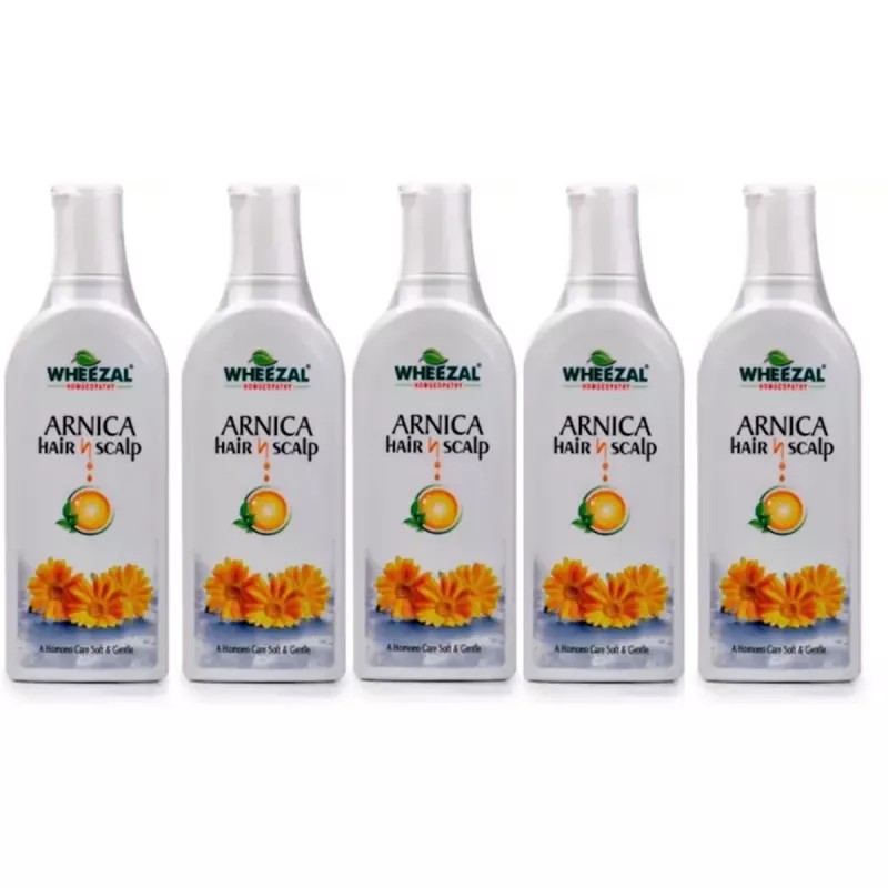 Wheezal Arnica Hair and Scalp Shampoo (200ml, Pack of 5)