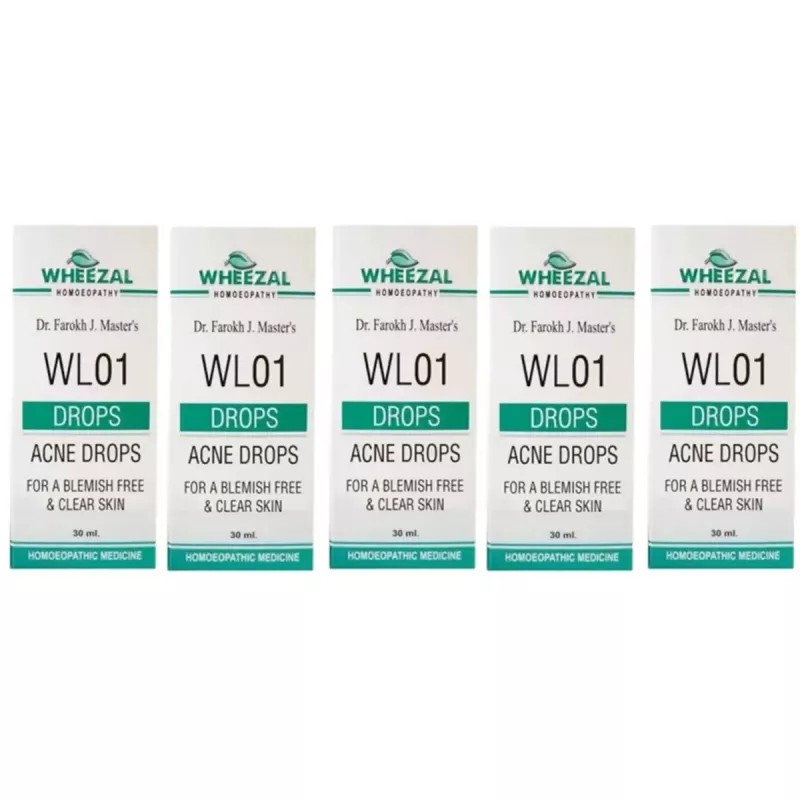 Wheezal WL-1 Acne Drops (30ml, Pack of 5)