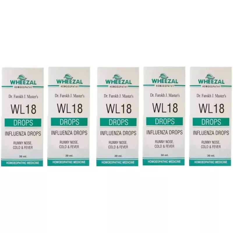 Wheezal WL-18 Influenza Drops (30ml, Pack of 5)