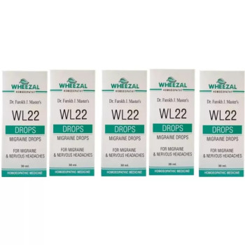 Wheezal WL-22 Migraine Drops (30ml, Pack of 5)