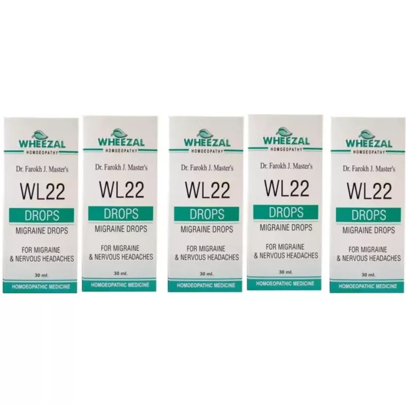 Wheezal WL-22 Migraine Drops (30ml, Pack of 5)