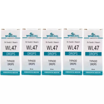 Wheezal WL-47 Typhoid Drops (30ml, Pack of 5)