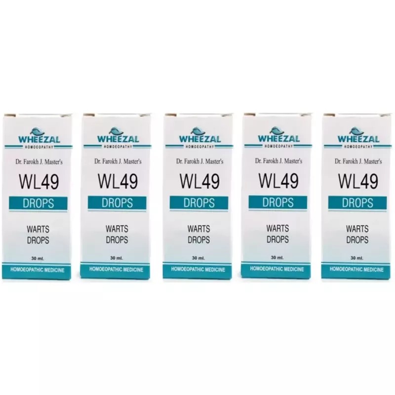 Wheezal WL-49 Warts Drops (30ml, Pack of 5)