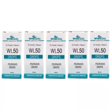 Wheezal WL-50 Psoriasis Drops (30ml, Pack of 5)