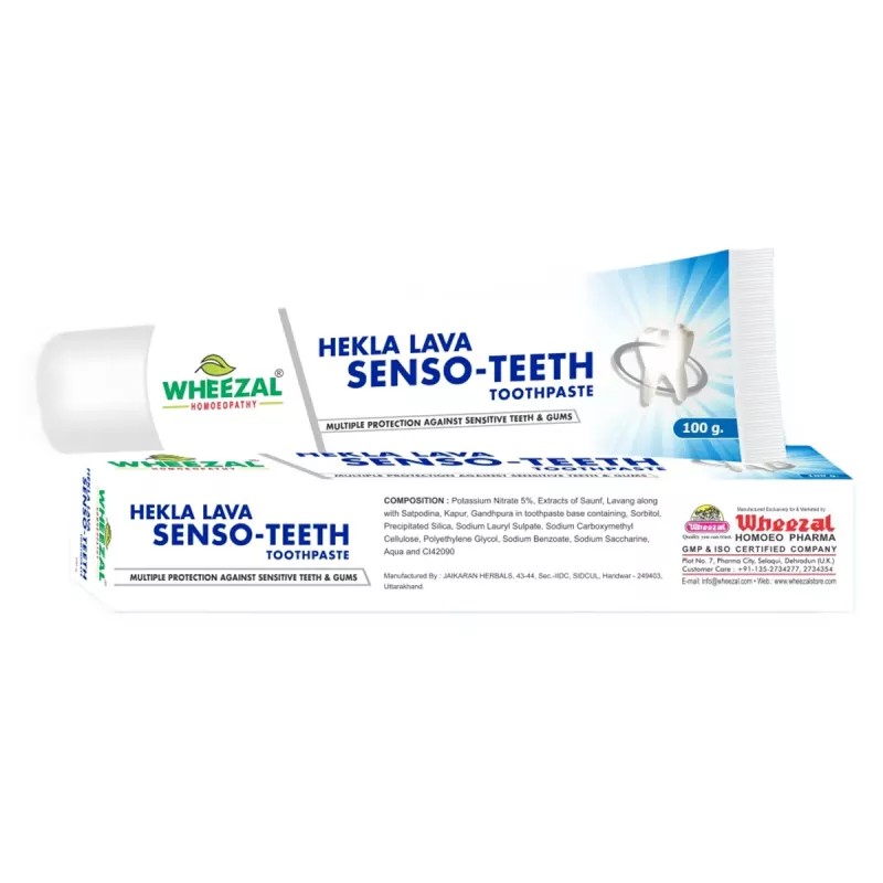 Wheezal Hekla Lava Senso Teeth Toothpaste (100g, Pack of 5)