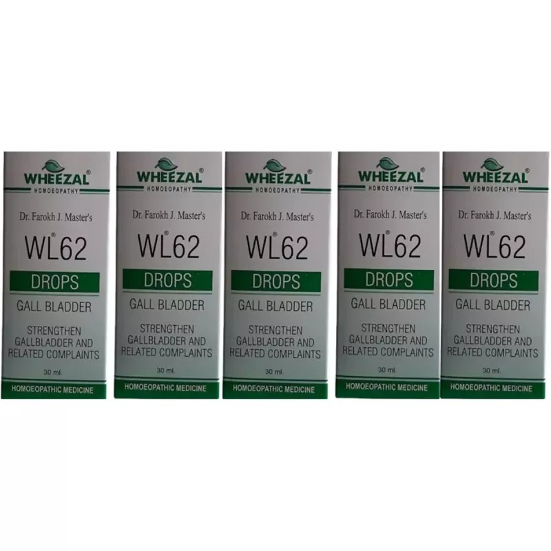 Wheezal Wl 62 Gall Bladder Drops (30ml, Pack of 5)