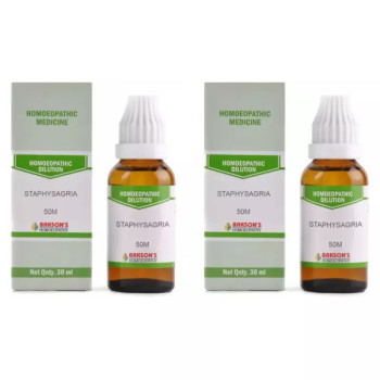 Bakson Staphysagria 50M CH (30ml, Pack of 2)
