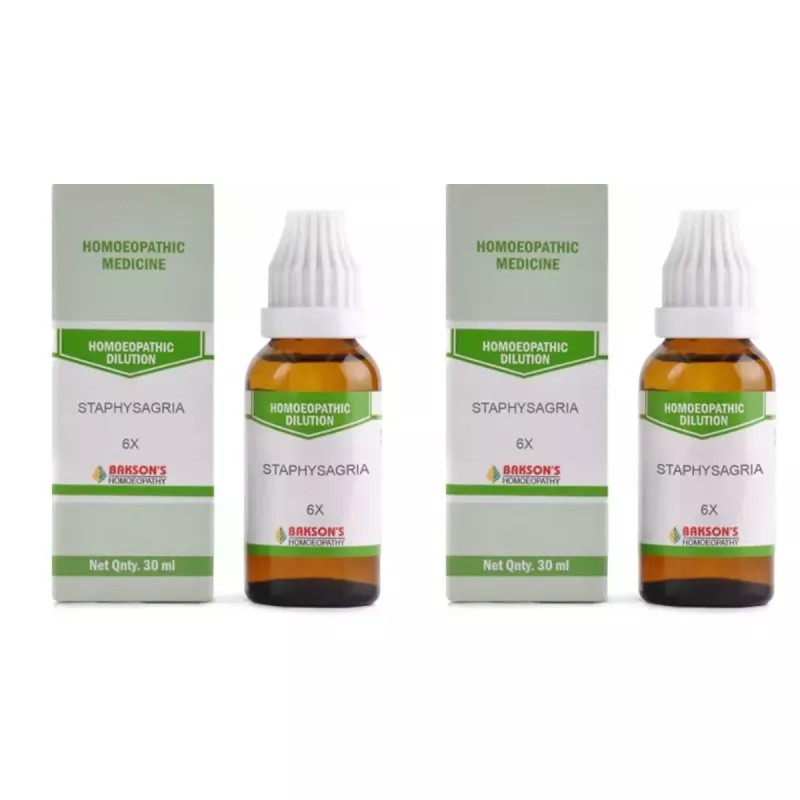 Bakson Staphysagria 6X (30ml, Pack of 2)
