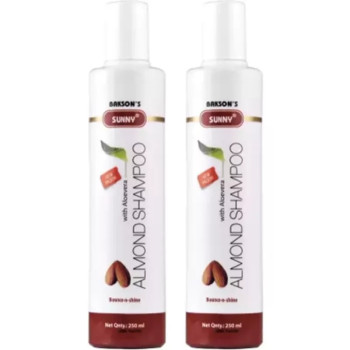 Bakson Sunny Almond Shampoo with Aloe Vera (250ml, Pack of 2)